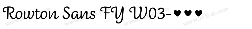 Rowton Sans FY W03字体转换